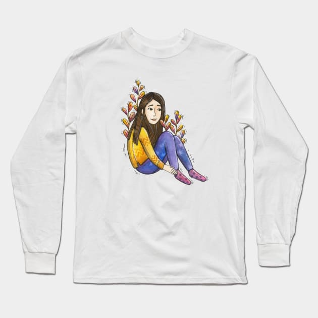 Spring Girl Long Sleeve T-Shirt by Tania Tania